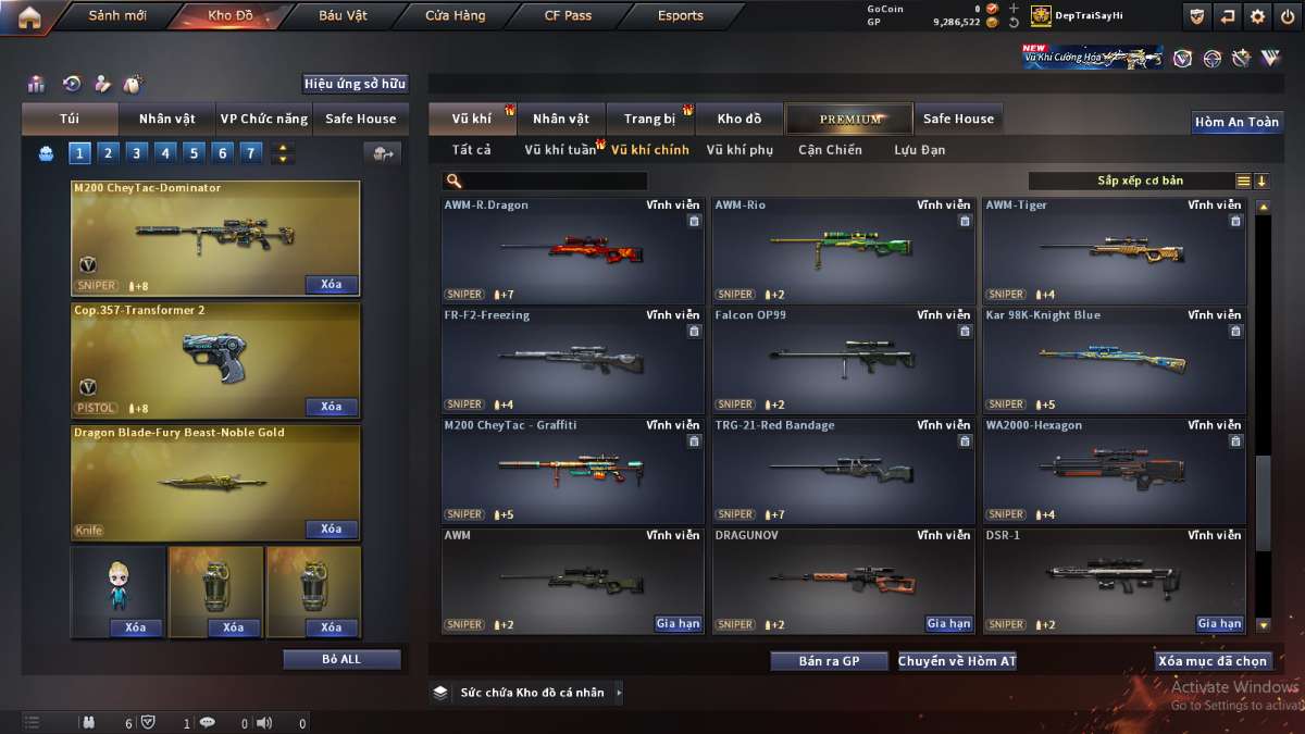 shop acc cf uy tin gia re